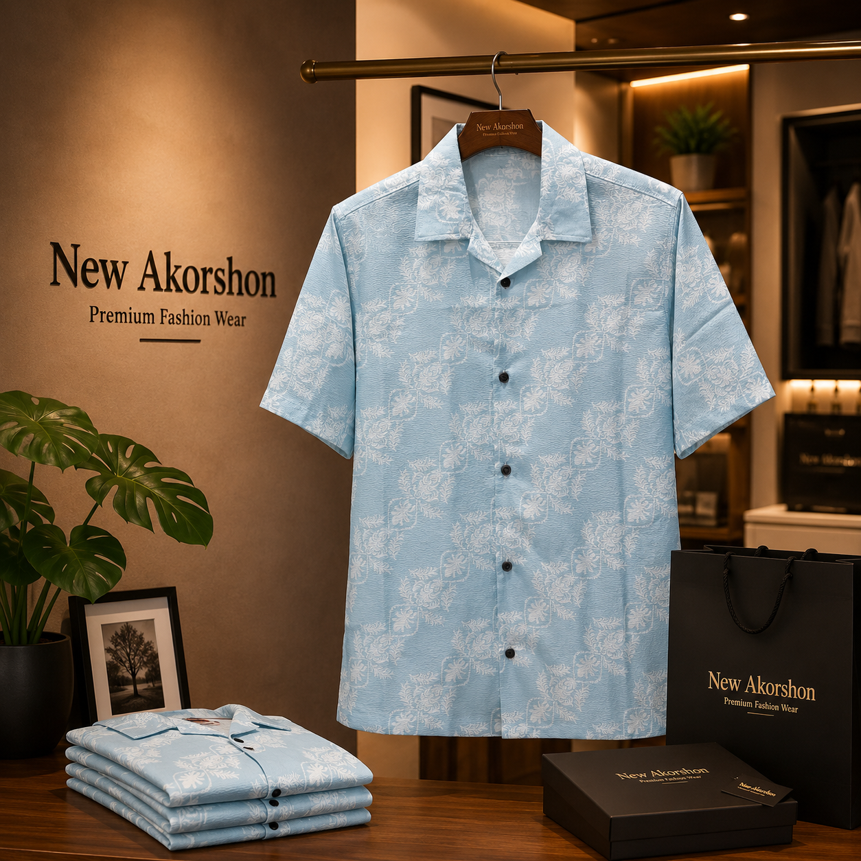 Pure Cotton Half Sleeve Print Shirt - Image 3